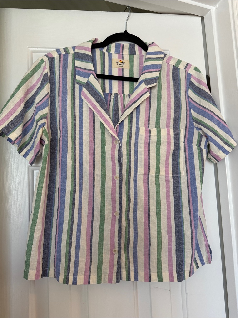 Marine Layer Multicolor Vertical Stripe Button-Down Shirt